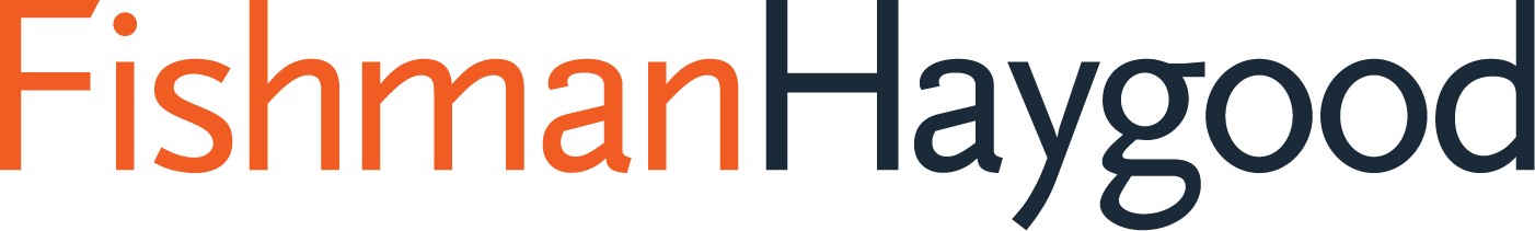Fishman Haygood logo in blue-orange