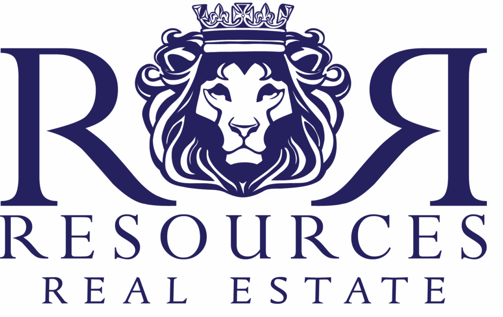 Lion logo with real estate branding
